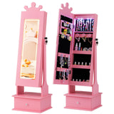 Kids Jewelry Cabinet with 2 Tilt Angles and 4 Sensor Lights