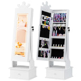 Kids Jewelry Cabinet with 2 Tilt Angles and 4 Sensor Lights