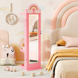 Kids Jewelry Cabinet with Lights with Full-Length Mirror