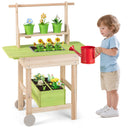Kids Mud Kitchen Outdoor Play Pretend Kitchen with Removable Pots Watering Can