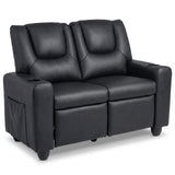 2-Seater Kids Recliner Chair with 2 Cup Holders and 2 Side Storage Pockets