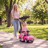 Licensed FIAT 3-in-1 Toddler Ride on Push Car with Canopy