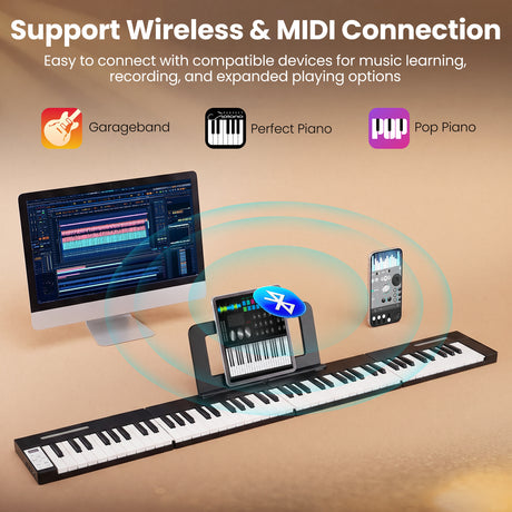 Magnetic Detachable Digital Piano Keyboard 88 Keys with Wireless MIDI