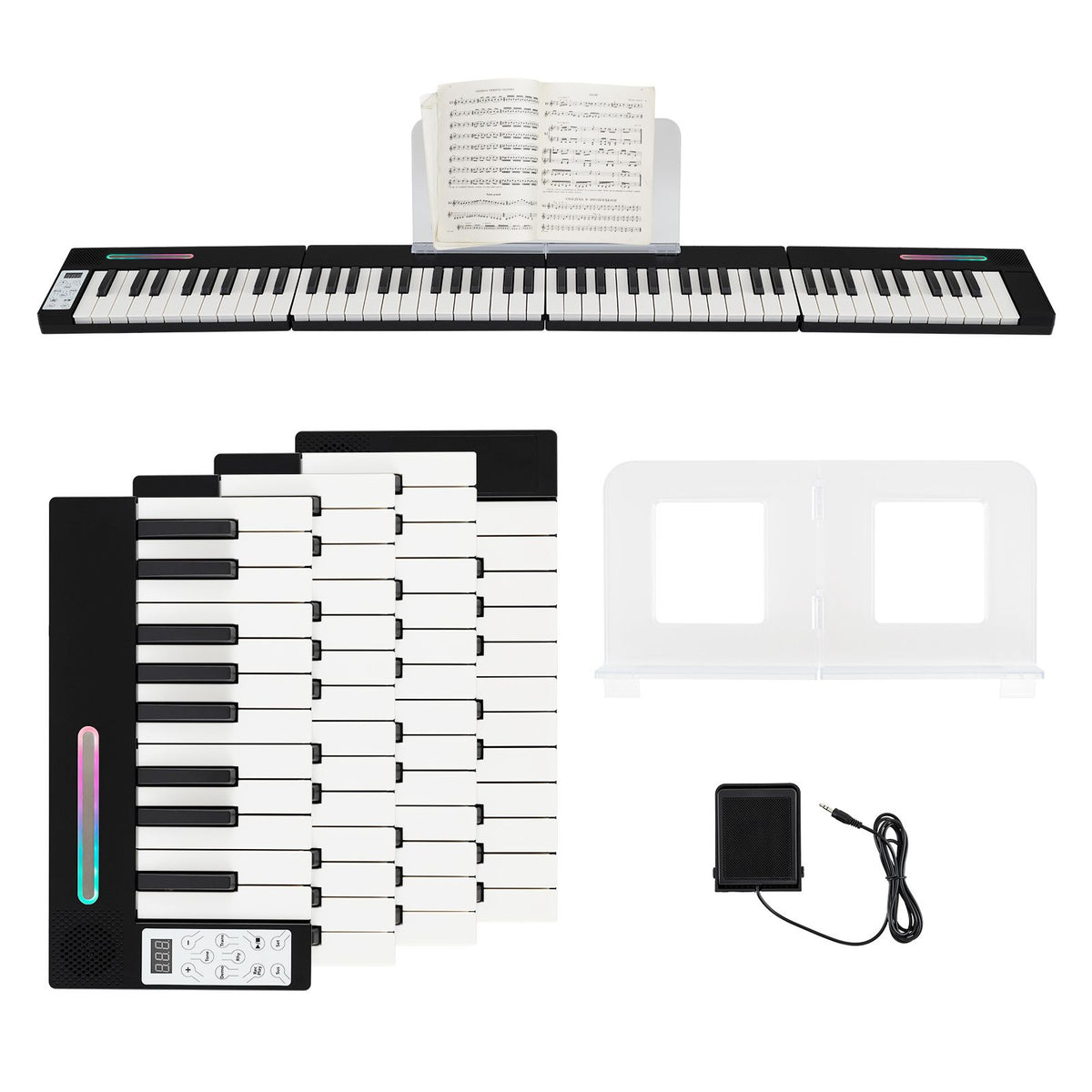 Magnetic Detachable Digital Piano Keyboard 88 Keys with Wireless MIDI
