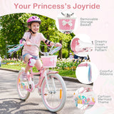 Mermaid Girls Bike with Adjustable Seat and Handlebar for Kids Aged 8+ Years Old