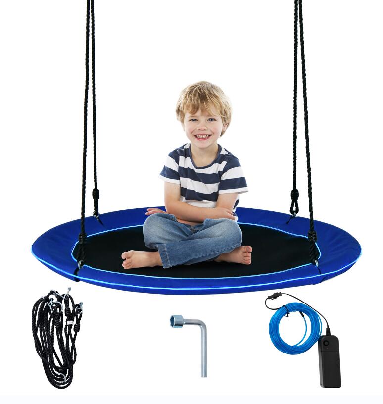 Little Boy Swing パチスロ HONEY JOY 40”/100CM Saucer Tree Swing with LED Lights – Babyjoy