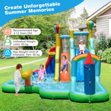 Inflatable Water Park, Wet Dry Combo Bouncy Castle for Birthday Party