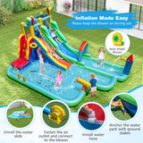 Inflatable Water Park, Wet Dry Combo Bouncy Castle for Birthday Party