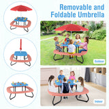 HONEY JOY 8 Person Kids Picnic Table, Outdoor Activity Table