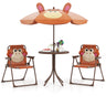 Baby Joy Toddler Outdoor Activity Table with 2 Folding Chairs & a Height Adjustable Umbrella
