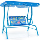 2-Seater Kids Porch Swing, Hanging Patio Swing Bench