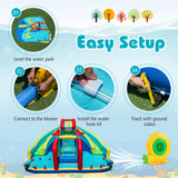 Inflatable Double Water Slide Park, Giant Bouncy Castle