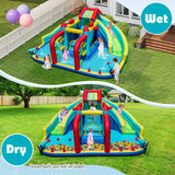Inflatable Double Water Slide Park, Giant Bouncy Castle