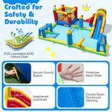 Inflatable Water Slide Bounce House, 9-in-1 Jumping Castle with Climbing Wall