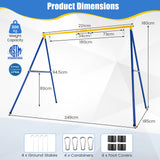 HONEY JOY Kids Swing Set, A-Frame Swing Stand with 2-Pack Swing Sets, 300 kg Weight Capacity Swing Sets