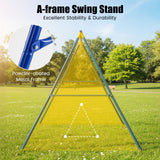 HONEY JOY Kids Swing Set, A-Frame Swing Stand with 2-Pack Swing Sets, 300 kg Weight Capacity Swing Sets