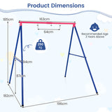HONEY JOY Heavy Duty Steel Swing Frame (Without Swing)