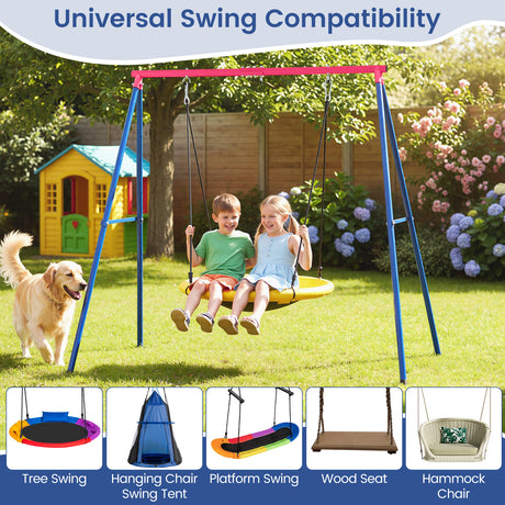 HONEY JOY Heavy Duty Steel Swing Frame (Without Swing)