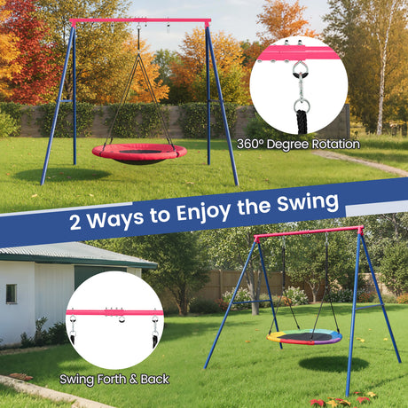 HONEY JOY Heavy Duty Steel Swing Frame (Without Swing)