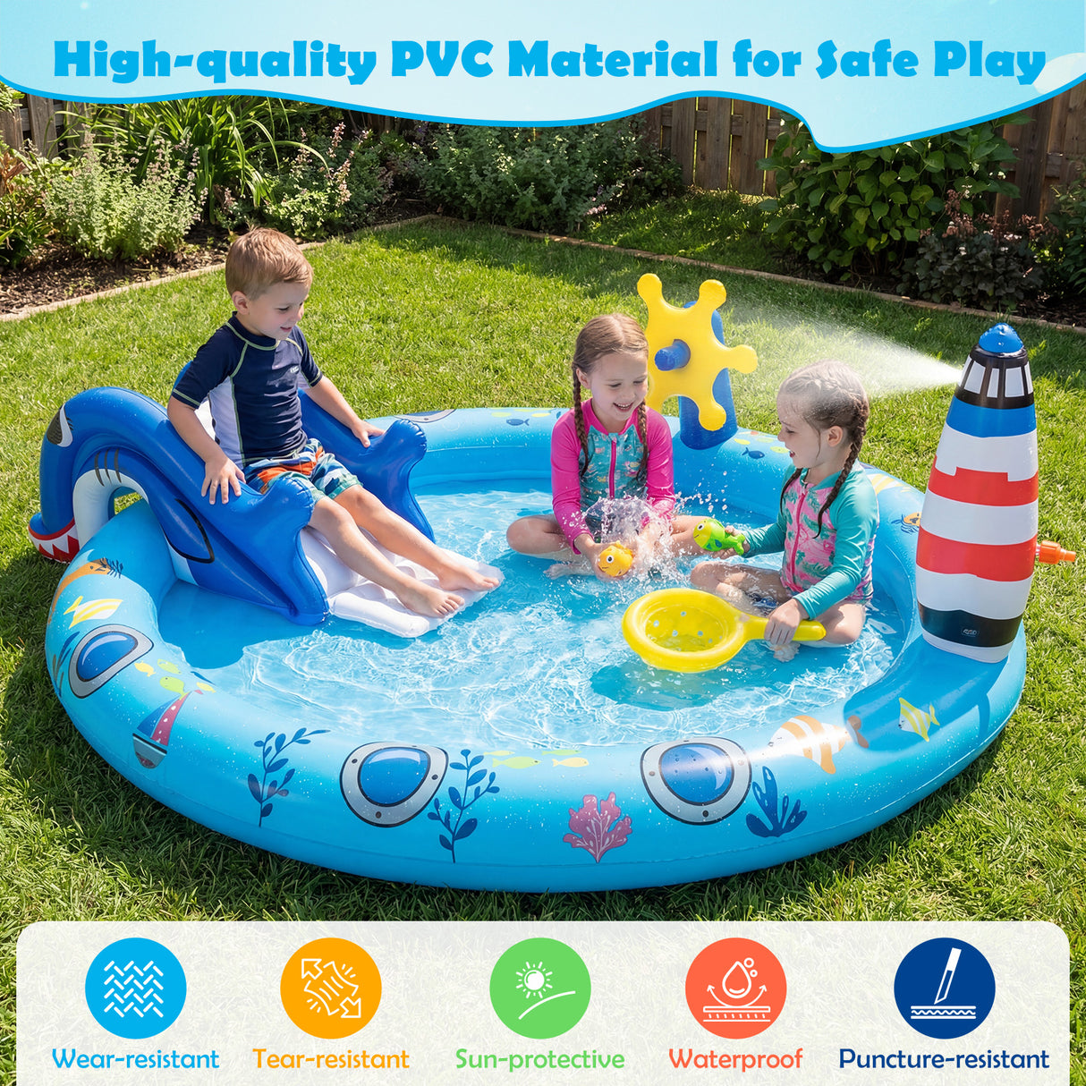 Outdoor Children Summer Water Park for Backyard, Garden