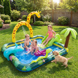 Inflatable Play Center, Jungle Animal Spray Pool
