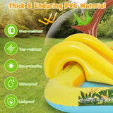 Inflatable Play Center, Animal Spray Pool with Slide, Arch-shaped Sprinkle