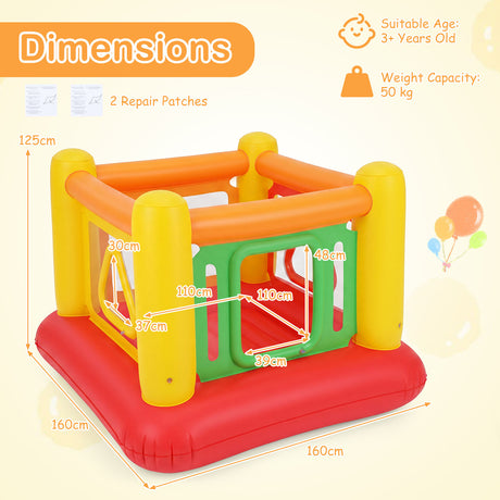 Inflatable Bounce House for Kids, Blow Up Jumping House with Transparent Side Walls