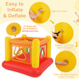 Inflatable Bounce House for Kids, Blow Up Jumping House with Transparent Side Walls