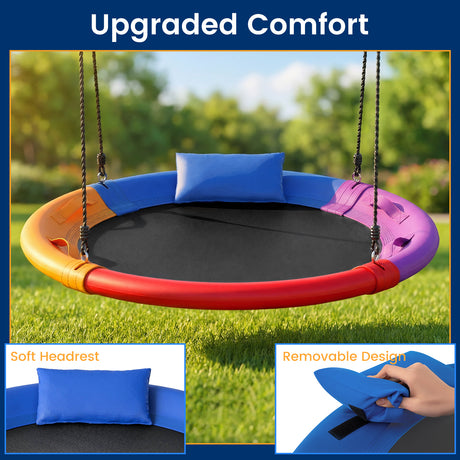 Outdoor Round Swing for Backyard and Playground, Perfect for Kids 3+ Years Old