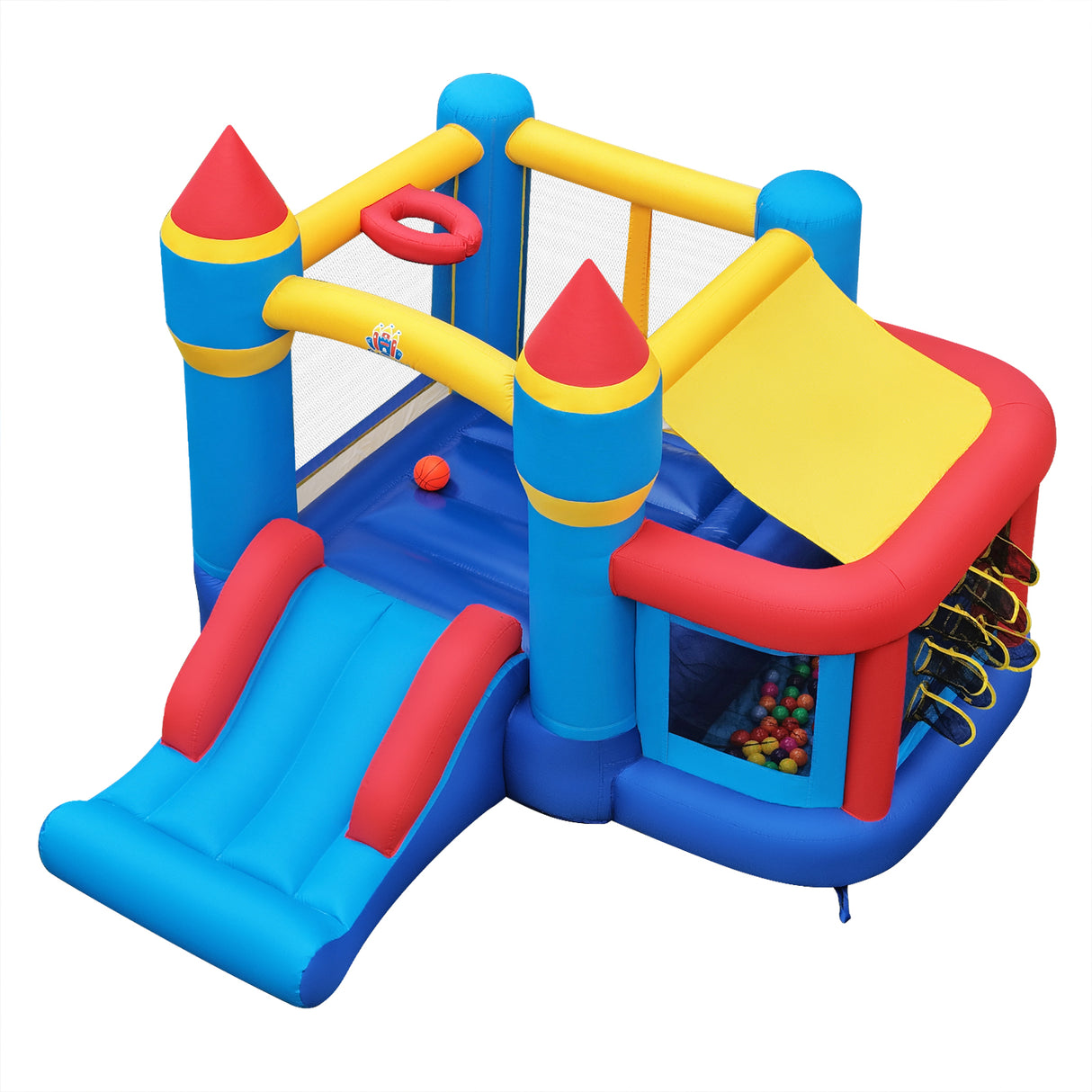 Multifunctional Inflatable Bounce House, Kids Jumper Bouncer for Backyard, Indoor & Outdoor Use