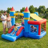 Multifunctional Inflatable Bounce House, Kids Jumper Bouncer for Backyard, Indoor & Outdoor Use