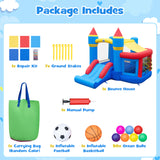 Multifunctional Inflatable Bounce House, Kids Jumper Bouncer for Backyard, Indoor & Outdoor Use