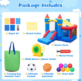 Multifunctional Inflatable Bounce House, Kids Jumper Bouncer for Backyard, Indoor & Outdoor Use