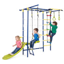 8-in-1 Indoor Jungle Gym for Kids Ages 3+, Wall-Mounted Climbing Playset