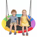 Outdoor Round Swing with Height Adjustment and 900D Oxford Fabric