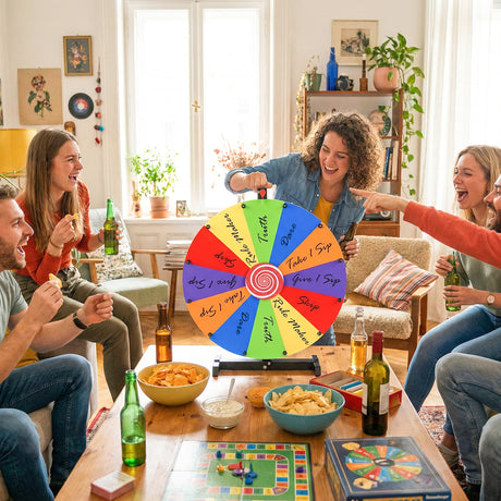 60cm Tabletop Prize Wheel Heavy Duty Spinning Wheel with Stand