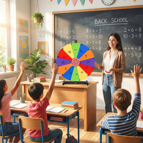 60cm Tabletop Prize Wheel Heavy Duty Spinning Wheel with Stand