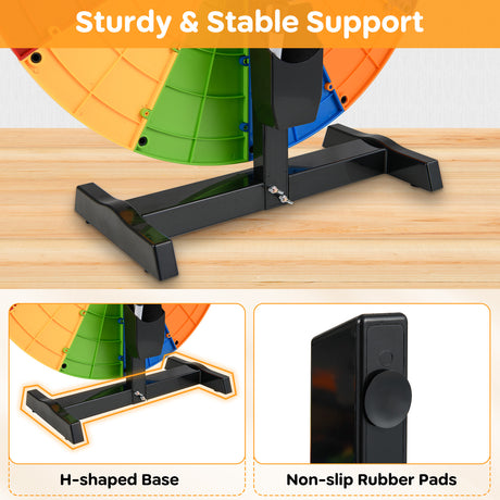 60cm Tabletop Prize Wheel Heavy Duty Spinning Wheel with Stand