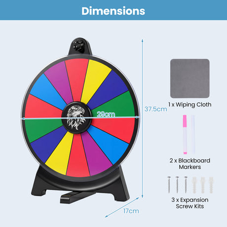 Spinning Prize Wheel, 14 Slots Spin Wheel, Tabletop Fortune Game