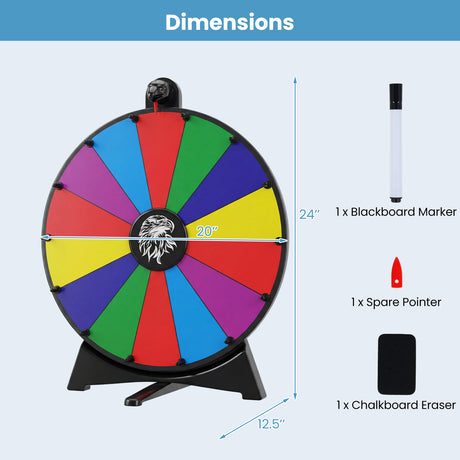 Spinning Prize Wheel, 14 Slots Spin Wheel, Tabletop Fortune Game