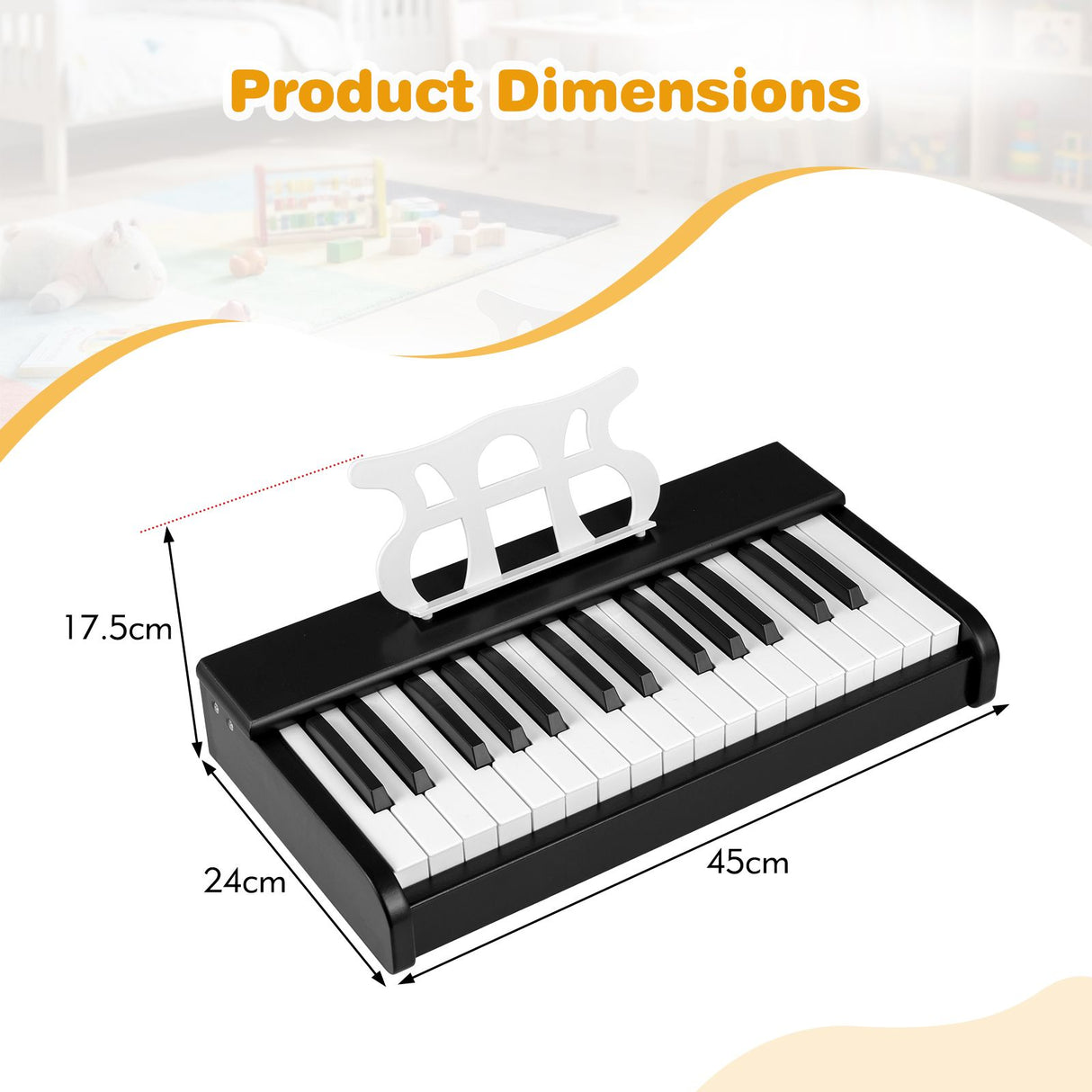 30 Keys Mini Digital Piano with Removable Music Stand for Boys and Girls