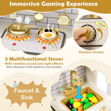 Pretend Toy Kitchen Set with Water Dispenser and Dishwasher