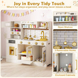 Pretend Toy Kitchen Set with Water Dispenser and Dishwasher