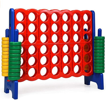 Giant Connect 4 in A Row with 42 Jumbo Rings for Garden & Beach