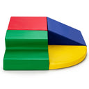 BABY JOY 4-Piece Climb and Crawl Foam Play Set, Soft Toddler Corner Climbing Sliding Blocks