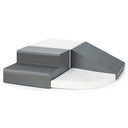 BABY JOY 4-Piece Climb and Crawl Foam Play Set, Soft Toddler Corner Climbing Sliding Blocks