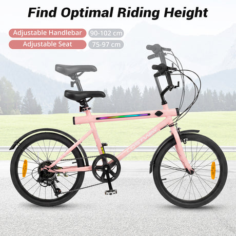 Lighted Cycling Bike with Adjustable Handlebar and Seat