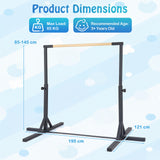 BABY JOY Kids Gymnastic Training Bar, 90 to 150cm Height Adjustable Expandable Exercise Horizontal Kip Bar w/Double Locking Mechanism