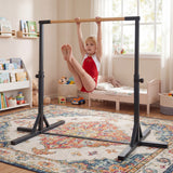 BABY JOY Kids Gymnastic Training Bar, 90 to 150cm Height Adjustable Expandable Exercise Horizontal Kip Bar w/Double Locking Mechanism