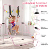 Expandable Gymnastic Bar for Kids, 4-Level Height Adjustable Gymnastic Horizontal Bar